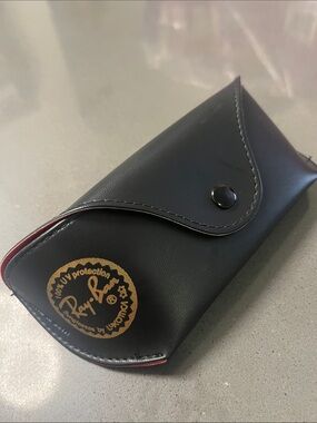 Ray-Ban Black Sunglasses Pouch with Red Trim